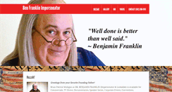 Desktop Screenshot of benfranklinimpersonator.com