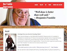 Tablet Screenshot of benfranklinimpersonator.com